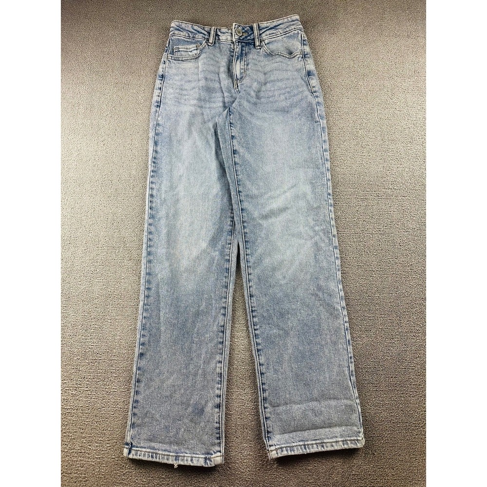 SO Jeans Women 1 / 25W Blue High Rise Straight Acid Wash Cotton Streetwear Urban